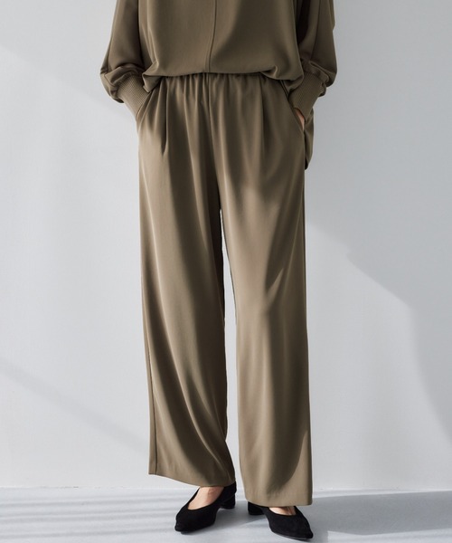 BARNYARDSTORM(バンヤードストーム)の「BARNYARDSTORM / 【新色登場】ダブルクロスワイドパンツ 【『ネルソンさん』YouTubeご紹介アイテム】(スラックス・レディース・ブラック/グレイッシュベージュ/ホワイト系その他2/チャコールグレー/キャメル/ブラウン/カーキ/ホワイト・0/1/00/2)」の7枚目の写真