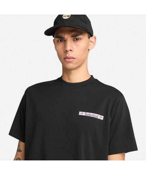 【Timberland】半袖 ロゴ Tシャツ ブラック / 送料無料 セール】メンズ 半袖 WWES バック グラフィック Tシャツ(T
