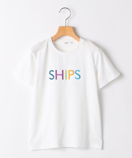 SHIPS(シップス)の「SHIPS KIDS:100~130cm / SHIPS ロゴ TEE(Tシャツ/カットソー・キッズ・ホワイト/ライトホワイト/ホワイト系/ライトグレー/ライトブルー/ネイビー・100/110/120/130)」の2枚目の写真
