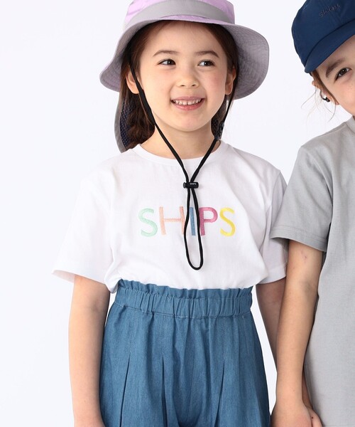 SHIPS(シップス)の「SHIPS KIDS:100~130cm / SHIPS ロゴ TEE(Tシャツ/カットソー・キッズ・ホワイト/ライトホワイト/ホワイト系/ライトグレー/ライトブルー/ネイビー・100/110/120/130)」の1枚目の写真