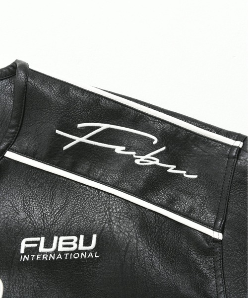 セール】FUBU フブ ブランド ロゴ 刺繍 ワッペン フェイクレザー