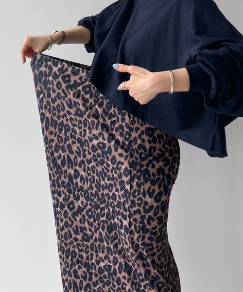 wee9s（ウィークス）の「SHOUBU SKIRT / レオパード勝負スカート（スカート・レディース・レオパード/グレー・FREE/LONG）」の18枚目の写真