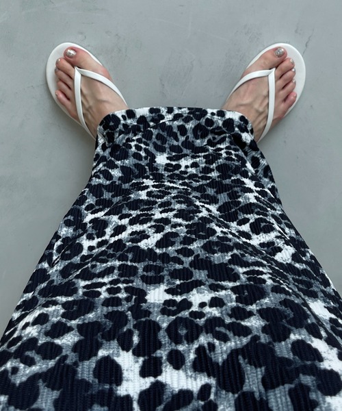 wee9s（ウィークス）の「SHOUBU SKIRT / レオパード勝負スカート（スカート・レディース・レオパード/グレー・FREE/LONG）」の8枚目の写真