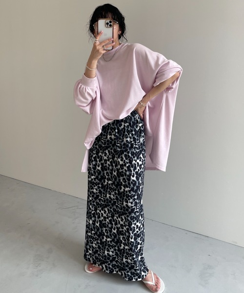 wee9s（ウィークス）の「SHOUBU SKIRT / レオパード勝負スカート（スカート・レディース・レオパード/グレー・FREE/LONG）」の7枚目の写真