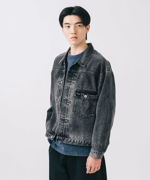 BEAMS HEART(ビームスハート)の「ブラスト デニム ジャケット【ユニセックス】(デニムジャケット・メンズ・インディゴブルー/ブラック・LARGE/MEDIUM/SMALL)」の1枚目の写真