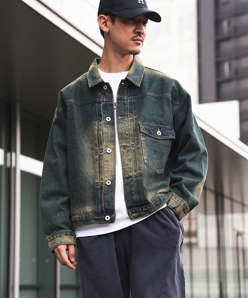 BEAMS HEART(ビームスハート)の「ブラスト デニム ジャケット【ユニセックス】(デニムジャケット・メンズ・インディゴブルー/ブラック・LARGE/MEDIUM/SMALL)」の6枚目の写真