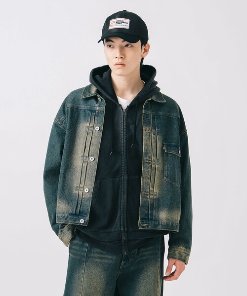 BEAMS HEART(ビームスハート)の「ブラスト デニム ジャケット【ユニセックス】(デニムジャケット・メンズ・インディゴブルー/ブラック・LARGE/MEDIUM/SMALL)」の7枚目の写真