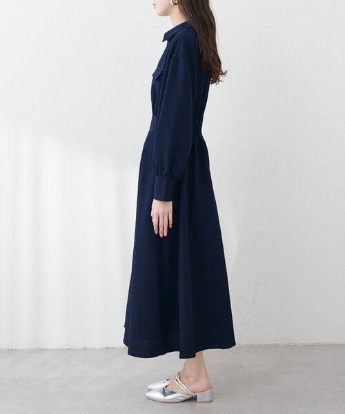 natural couture（ナチュラルクチュール）の「ミリタリースキッパー衿ワンピース（ワンピース・レディース・グリーン系その他/ネイビー/その他1/ライトベージュ・FREE）」の19枚目の写真