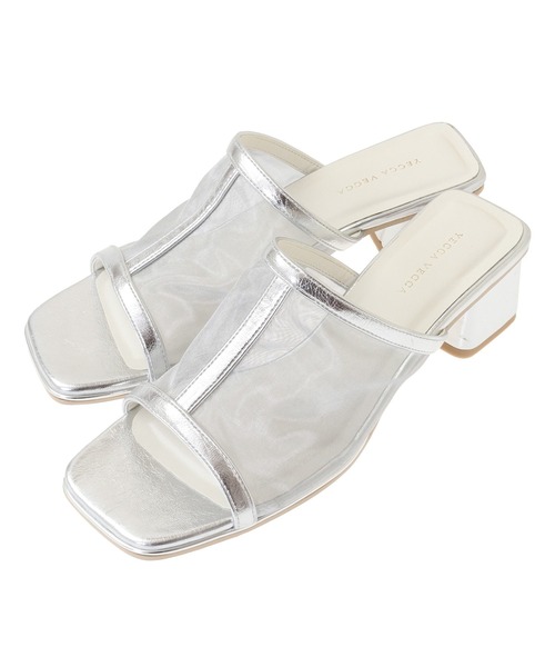 YECCA VECCA(イェッカヴェッカ)の「シアーミュールサンダル(サンダル・レディース・アイボリー/ブラック/シルバー・M/L)」の10枚目の写真