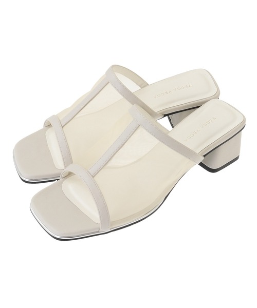 YECCA VECCA(イェッカヴェッカ)の「シアーミュールサンダル(サンダル・レディース・アイボリー/ブラック/シルバー・M/L)」の18枚目の写真