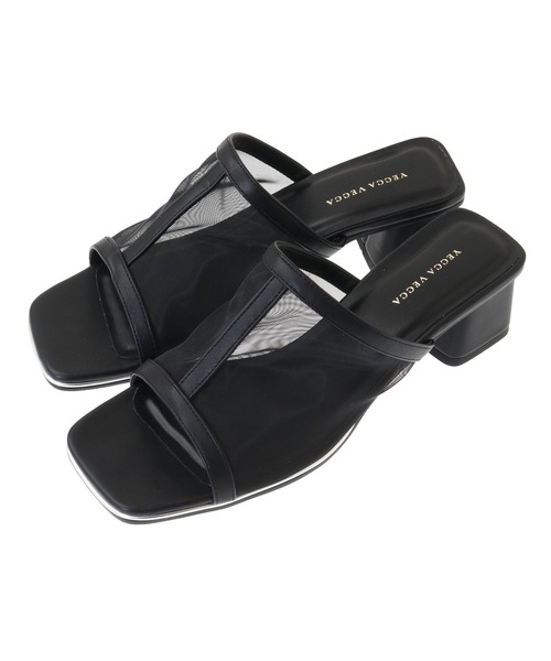 YECCA VECCA(イェッカヴェッカ)の「シアーミュールサンダル(サンダル・レディース・アイボリー/ブラック/シルバー・M/L)」の19枚目の写真