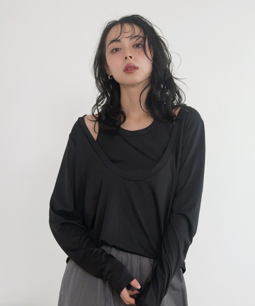 ツイストレイヤードT(Tシャツ)｜トップス｜MIESROHE（ミースロエ