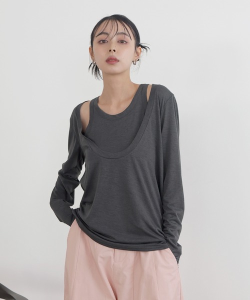 sullen abahouse レイヤードラインカットソー セール】レイヤードカットソートップス（Tシャツ/カットソー）｜LIAN