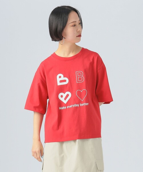 セール】B-HEARTロゴ ハート フロント プリントTシャツ（S～L