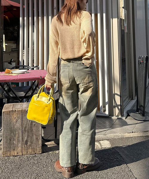 CIAOPANIC（チャオパニック）の「オーバーダイブラストワイドデニム（デニムパンツ・レディース・ブルー/ブラック/ネイビー・MEDIUM/LARGE/SMALL）」の21枚目の写真