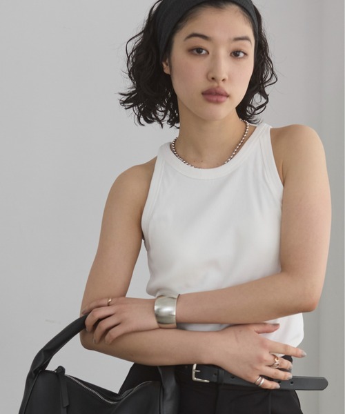 ANGIE(アンジー)の「【3サイズ展開】カップ付き アメスリタンクトップ(タンクトップ・レディース・ブラック/ナチュラル/ブラウン/ホワイト/オレンジ/チャコール・SMALL/LARGE/MEDIUM)」の16枚目の写真