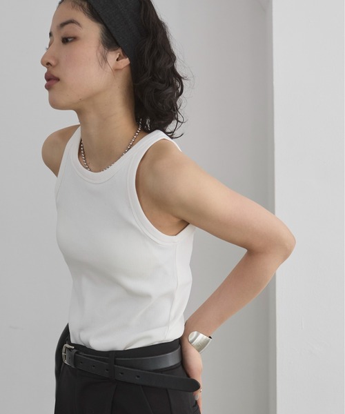 ANGIE(アンジー)の「【3サイズ展開】カップ付き アメスリタンクトップ(タンクトップ・レディース・ブラック/ナチュラル/ブラウン/ホワイト/オレンジ/チャコール・SMALL/LARGE/MEDIUM)」の18枚目の写真