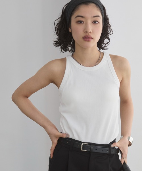 ANGIE(アンジー)の「【3サイズ展開】カップ付き アメスリタンクトップ(タンクトップ・レディース・ブラック/ナチュラル/ブラウン/ホワイト/オレンジ/チャコール・SMALL/LARGE/MEDIUM)」の20枚目の写真