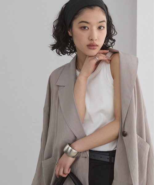 ANGIE(アンジー)の「【3サイズ展開】カップ付き アメスリタンクトップ(タンクトップ・レディース・ブラック/ナチュラル/ブラウン/ホワイト/オレンジ/チャコール・SMALL/LARGE/MEDIUM)」の22枚目の写真