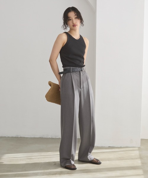 ANGIE（アンジー）の「カップ付き アメスリタンクトップ（タンクトップ・レディース・ブラック/ナチュラル/ブラウン/ホワイト/オレンジ/チャコール・SMALL/LARGE/MEDIUM）」の9枚目の写真