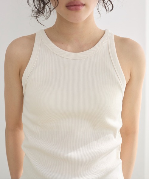 ANGIE（アンジー）の「カップ付き アメスリタンクトップ（タンクトップ・レディース・ブラック/ナチュラル/ブラウン/ホワイト/オレンジ/チャコール・SMALL/LARGE/MEDIUM）」の17枚目の写真