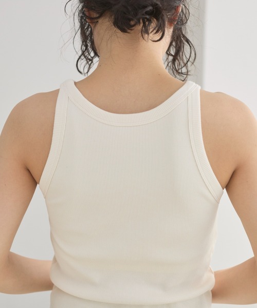 ANGIE（アンジー）の「カップ付き アメスリタンクトップ（タンクトップ・レディース・ブラック/ナチュラル/ブラウン/ホワイト/オレンジ/チャコール・SMALL/LARGE/MEDIUM）」の19枚目の写真