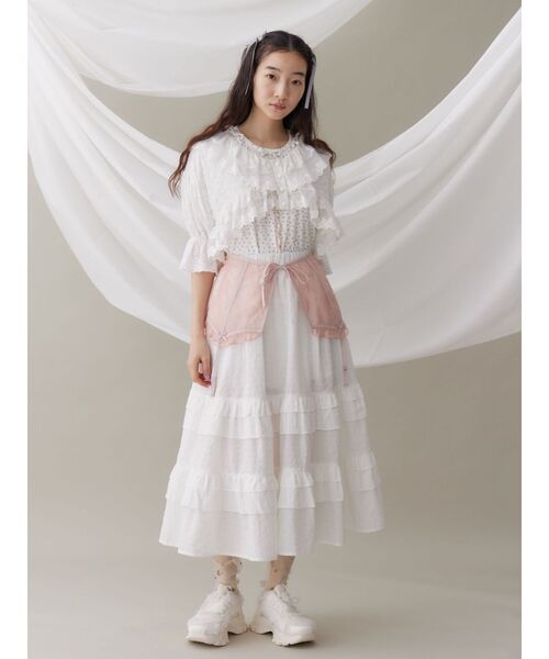 merry jenny（メリージェニー）の「シアーレースコルセット（ベルト・レディース・オフホワイト/ブルー/ピンク・FREE）」の15枚目の写真