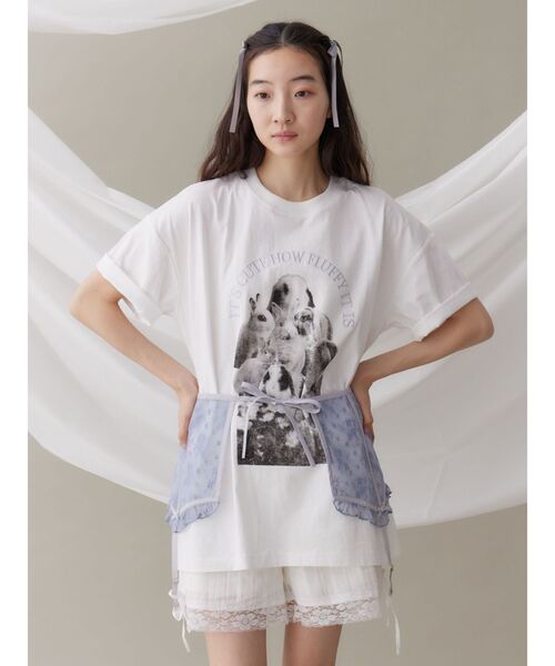 merry jenny（メリージェニー）の「シアーレースコルセット（ベルト・レディース・オフホワイト/ブルー/ピンク・FREE）」の19枚目の写真