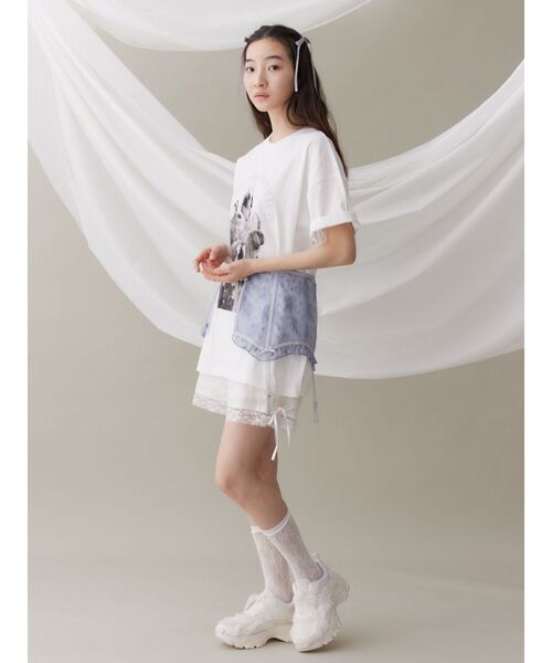 merry jenny（メリージェニー）の「シアーレースコルセット（ベルト・レディース・オフホワイト/ブルー/ピンク・FREE）」の21枚目の写真