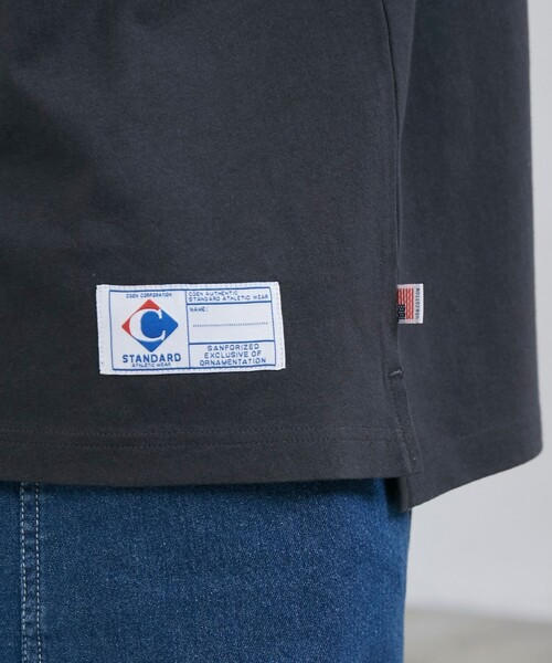 coen（コーエン）の「USAコットン七分袖フットボールTシャツ（Tシャツ/カットソー・メンズ・ホワイト/ダークグレー/ナチュラル/ライトブルー・XL/L/M/S）」の22枚目の写真