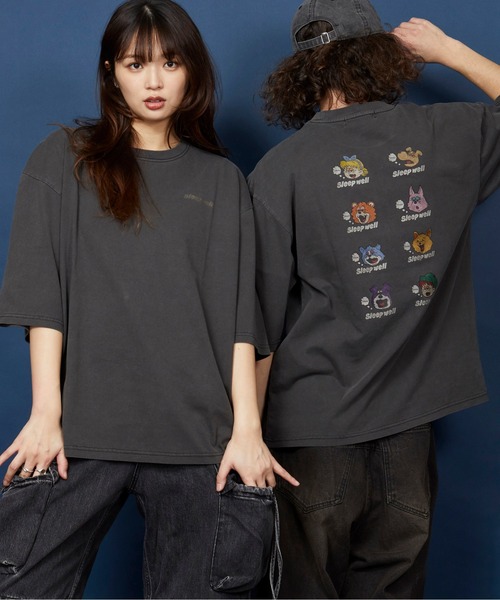 セール】ヴィンテージライク 古着風 綿100％ピグメント加工T