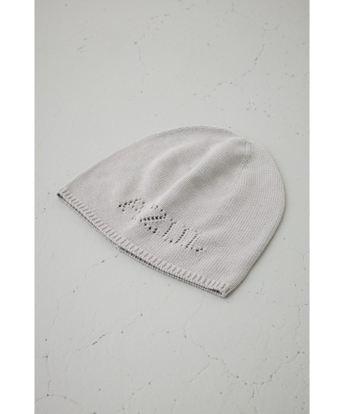 AZUL by moussy（アズールバイマウジー）の「ロゴパンチングニットビーニー（ニットキャップ/ビーニー・レディース・ブラック/グレー・FREE）」の5枚目の写真