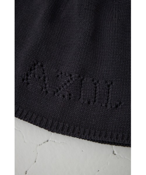 AZUL by moussy（アズールバイマウジー）の「ロゴパンチングニットビーニー（ニットキャップ/ビーニー・レディース・ブラック/グレー・FREE）」の10枚目の写真