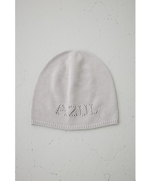 AZUL by moussy（アズールバイマウジー）の「ロゴパンチングニットビーニー（ニットキャップ/ビーニー・レディース・ブラック/グレー・FREE）」の7枚目の写真