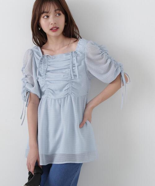 ブラウス シャツ リボンpt.チュニック レディース ブラウス シャツ ぽわん袖チュニック レディース : ZOZOTOWN