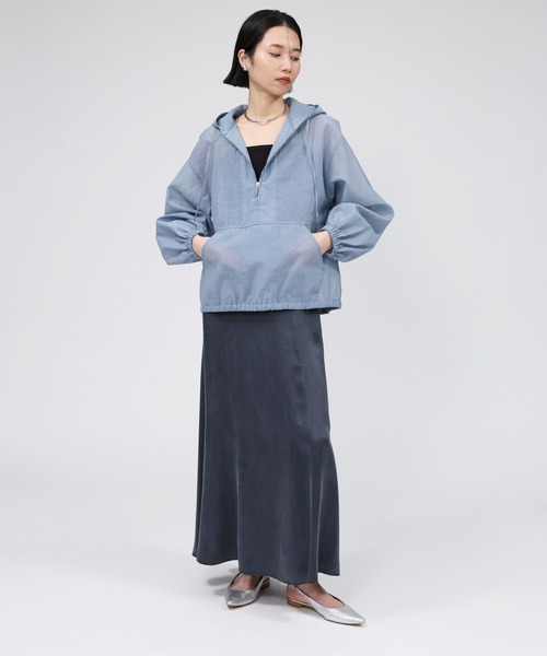 BABYLONE（バビロン）の「シアーオーガンジーアノラック（その他アウター・レディース・ホワイト/サックスブルー・フリー）」の14枚目の写真