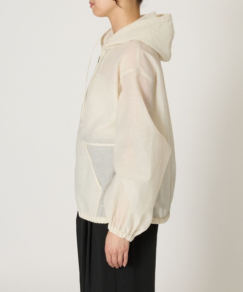 BABYLONE（バビロン）の「シアーオーガンジーアノラック（その他アウター・レディース・ホワイト/サックスブルー・フリー）」の10枚目の写真