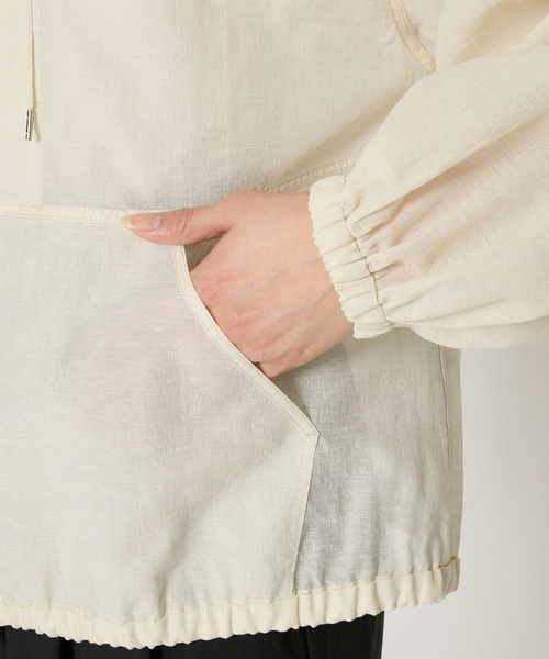 BABYLONE（バビロン）の「シアーオーガンジーアノラック（その他アウター・レディース・ホワイト/サックスブルー・フリー）」の5枚目の写真