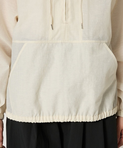 BABYLONE（バビロン）の「シアーオーガンジーアノラック（その他アウター・レディース・ホワイト/サックスブルー・フリー）」の6枚目の写真