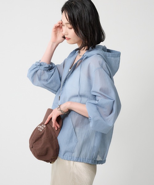 BABYLONE（バビロン）の「シアーオーガンジーアノラック（その他アウター・レディース・ホワイト/サックスブルー・フリー）」の17枚目の写真