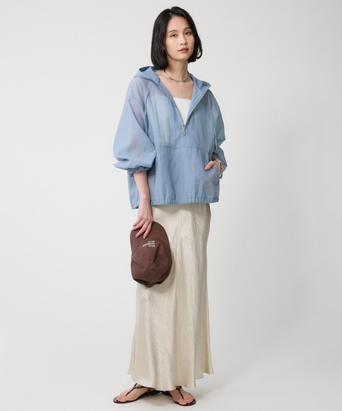 BABYLONE（バビロン）の「シアーオーガンジーアノラック（その他アウター・レディース・ホワイト/サックスブルー・フリー）」の20枚目の写真