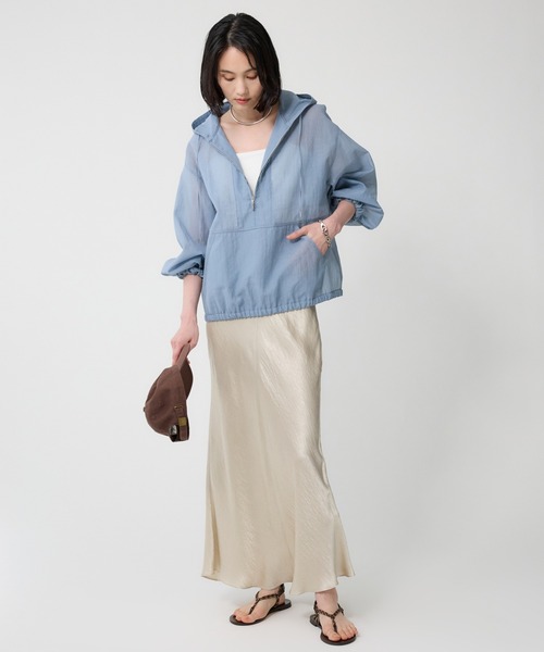 BABYLONE（バビロン）の「シアーオーガンジーアノラック（その他アウター・レディース・ホワイト/サックスブルー・フリー）」の21枚目の写真