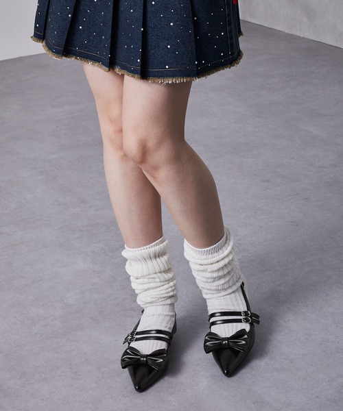 nui nullu(ヌイヌル)の「【nui nullu】リボンバレエコアポインテッドトゥパンプス(パンプス・レディース・ブラック/シルバー/レッド・S/M/L)」の18枚目の写真