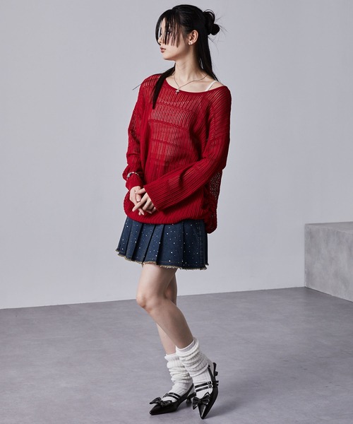 nui nullu(ヌイヌル)の「【nui nullu】リボンバレエコアポインテッドトゥパンプス(パンプス・レディース・ブラック/シルバー/レッド・S/M/L)」の14枚目の写真