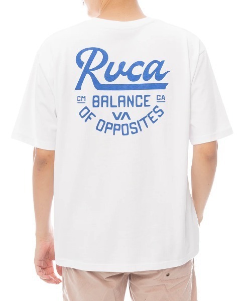 RVCA(ルーカ)の「RVCA メンズ SCRIPT SEALED SS Tシャツ 【2025年春夏モデル】/ルーカバックプリント半袖Tシャツ(Tシャツ/カットソー・メンズ・ブラック/ホワイト/グリーン系その他/ブルー系その他・SMALL/MEDIUM/LARGE/X-LARGE)」の2枚目の写真