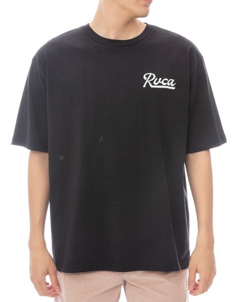 RVCA(ルーカ)の「RVCA メンズ SCRIPT SEALED SS Tシャツ 【2025年春夏モデル】/ルーカバックプリント半袖Tシャツ(Tシャツ/カットソー・メンズ・ブラック/ホワイト/グリーン系その他/ブルー系その他・SMALL/MEDIUM/LARGE/X-LARGE)」の8枚目の写真