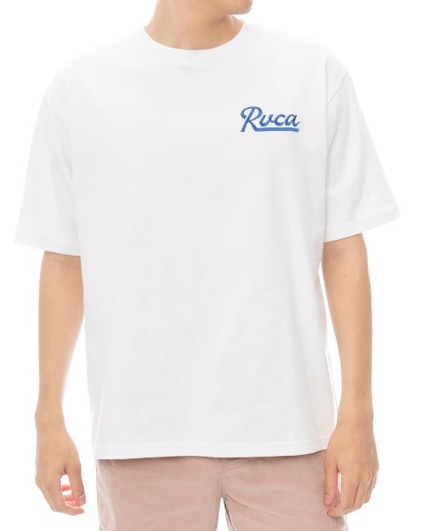 RVCA(ルーカ)の「RVCA メンズ SCRIPT SEALED SS Tシャツ 【2025年春夏モデル】/ルーカバックプリント半袖Tシャツ(Tシャツ/カットソー・メンズ・ブラック/ホワイト/グリーン系その他/ブルー系その他・SMALL/MEDIUM/LARGE/X-LARGE)」の5枚目の写真