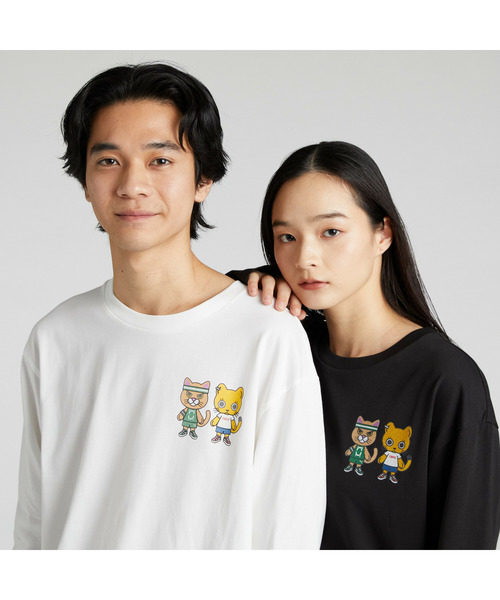 MEDM x STK コラボプリントTシャツ 長袖 ユニフォーム 男女兼用 セール】PUMA プーマ ユニセックス NEKO-san x DYLAN