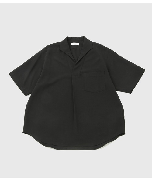 ADAM ET ROPE'(アダムエロペ)の「【WEB限定】リネンライク フロントタック スキッパーシャツ / 防シワ / ユニセックス(シャツ/ブラウス・メンズ・オフホワイト/ブラウン系その他2/ブラック・M/L)」の20枚目の写真