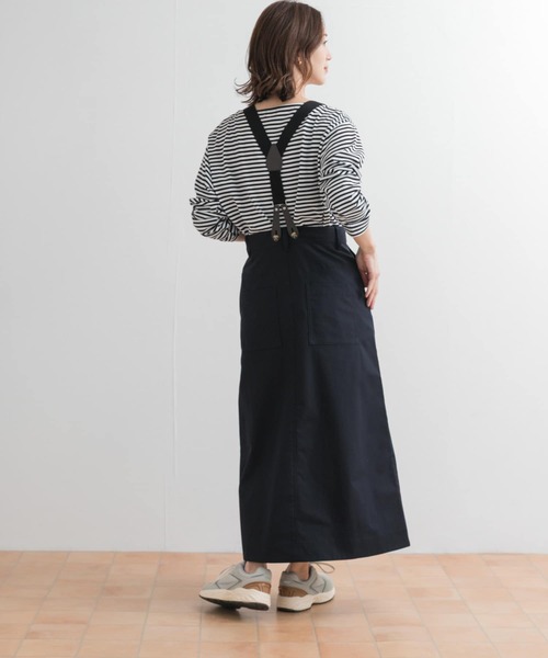 URBAN RESEARCH DOORS（アーバンリサーチドアーズ）の「サスペンダートラペーズスカート（スカート・レディース・ネイビー/ベージュ・MEDIUM）」の5枚目の写真